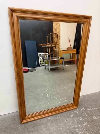Vintage Rectangle Wood Mirror
