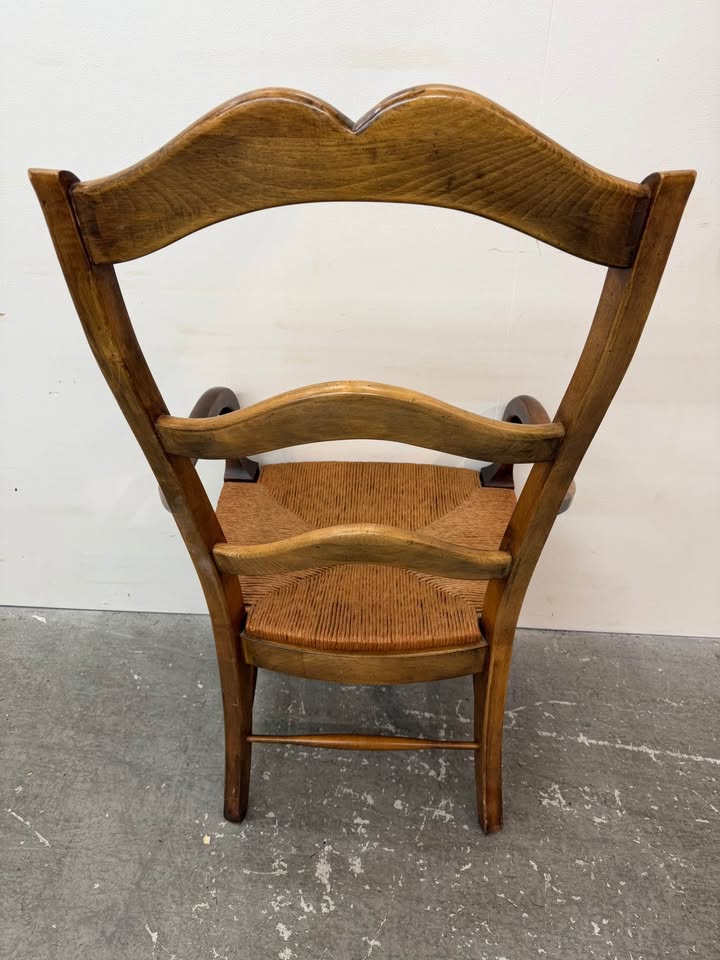 French Provincial Ladder back Rush Chair