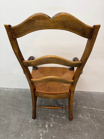 French Provincial Ladder back Rush Chair