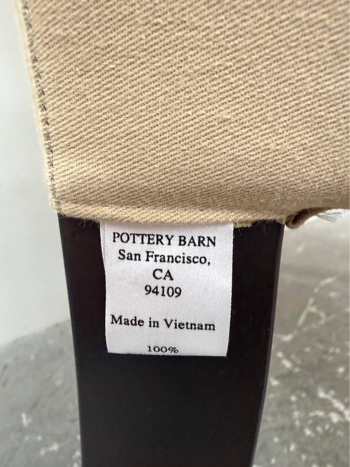 Pottery Barn Tanish Brown Armchair With Cover