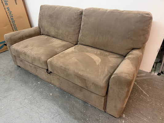 Brown American Leather Queen Sleeper Loveseat
