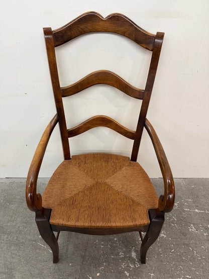 French Provincial Ladder back Rush Chair