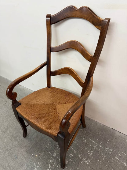 French Provincial Ladder back Rush Chair