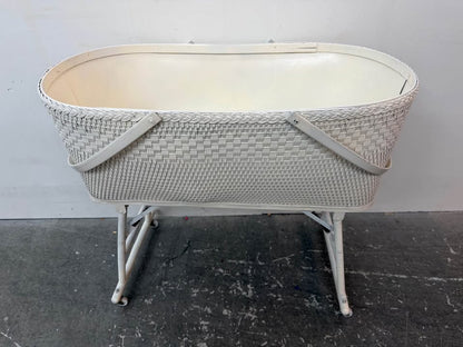 Vintage Wicker Baby Bassinet