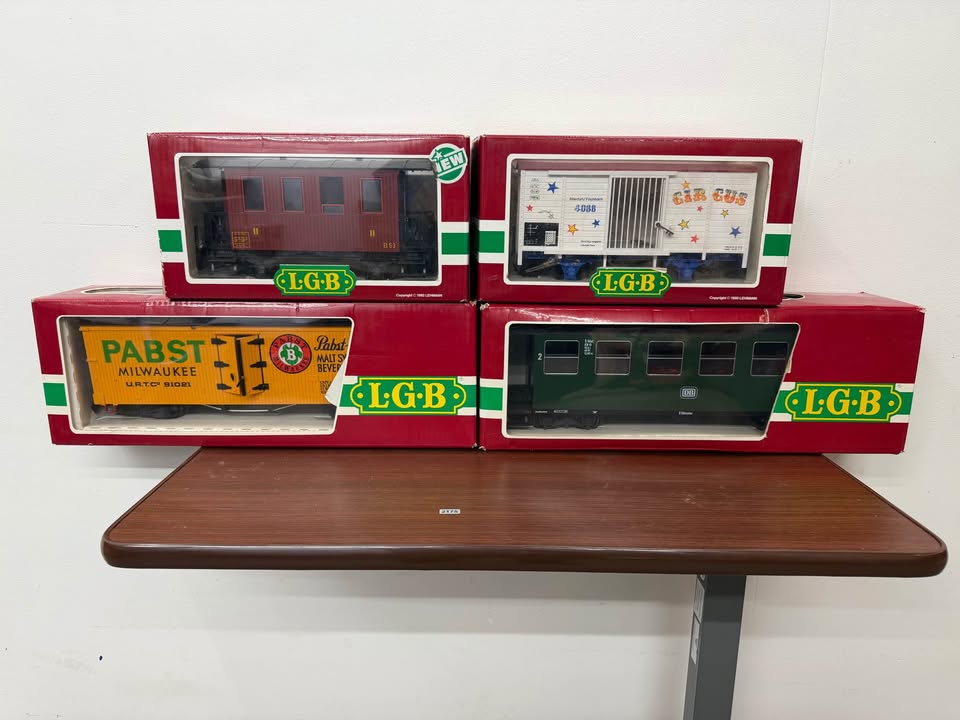 LGB G-Scale Model Train Cars Set of 4 New in Box