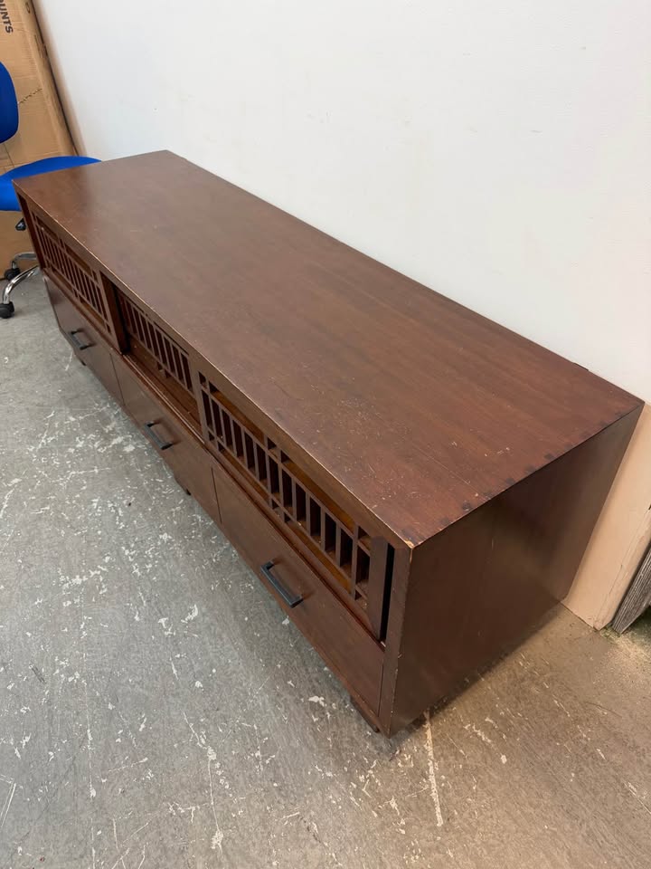 Mid-Century Modern Style Wooden Media Console