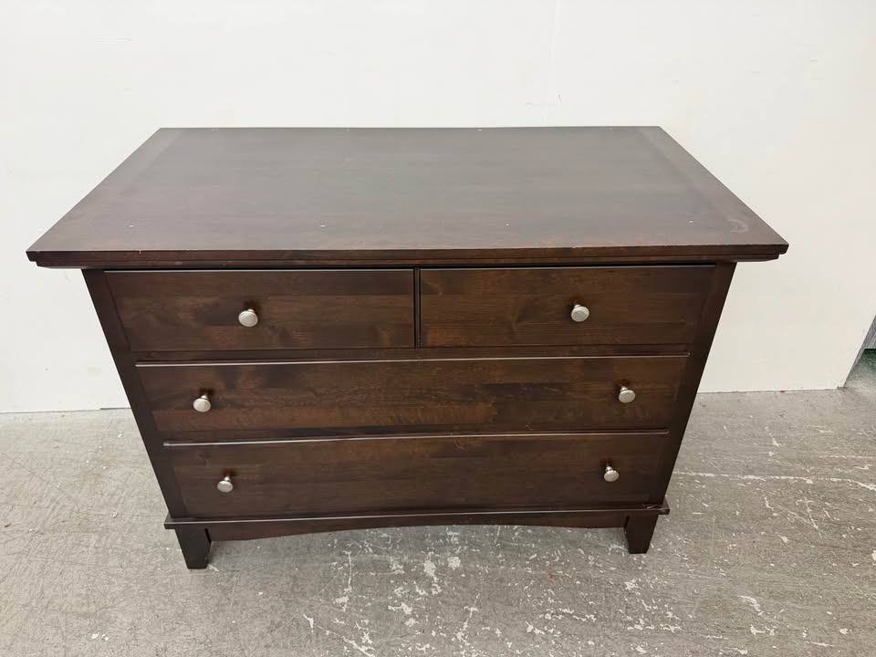 Dark Wood 4-Drawer Dresser #2301