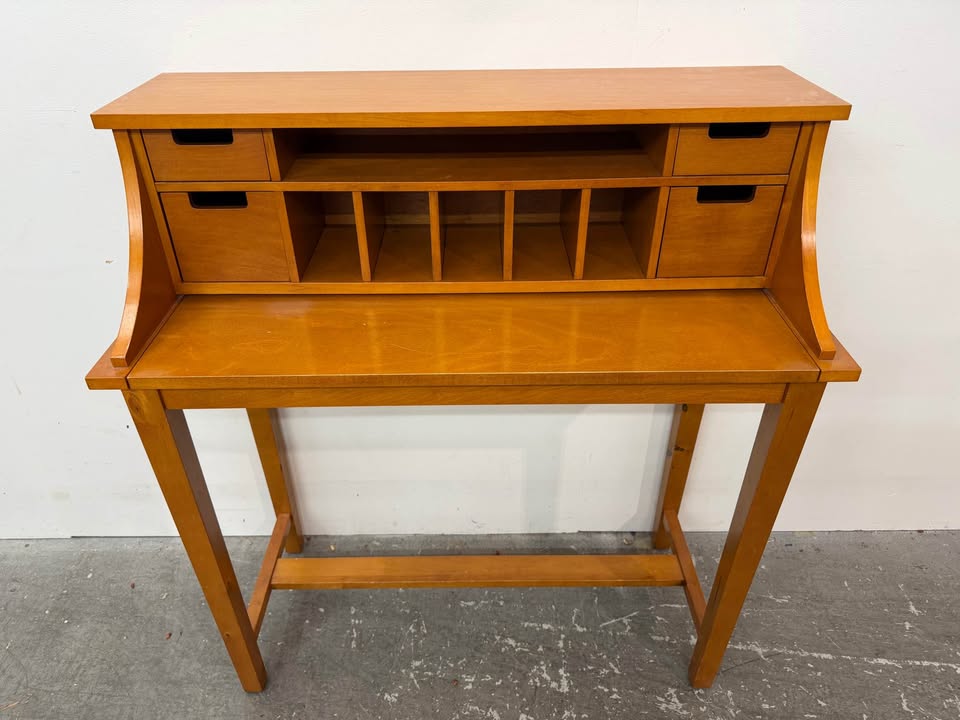Wooden Secretary Desk with Hutch
