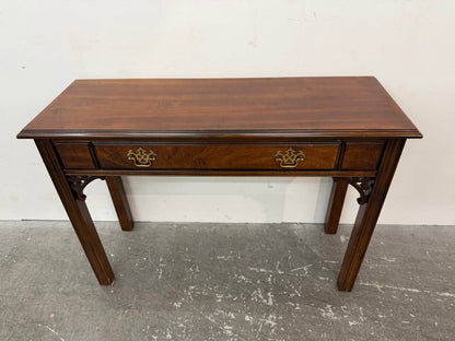 Lane Furniture Traditional Mahogany Finish Console Table with Brass Hardware