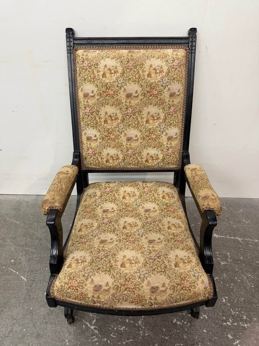 Vintage Tapestry Platform Rocker