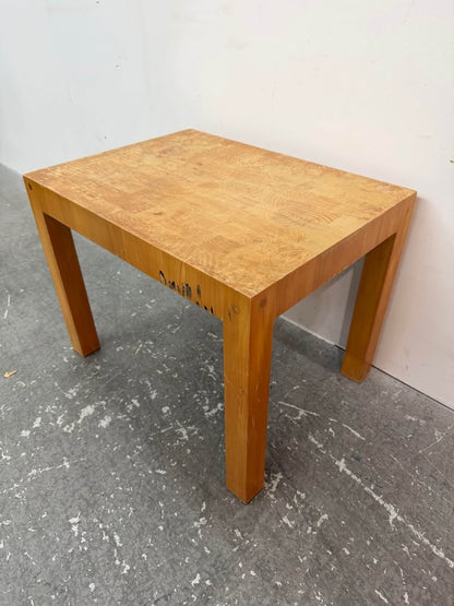 Butchers Block Solid Wood Side Table