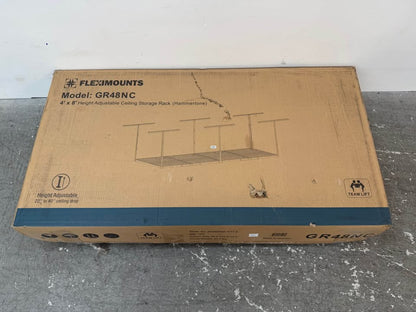 Fleximounts GR48NC 4' x 8' Height Adjustable Ceiling Storage Rack