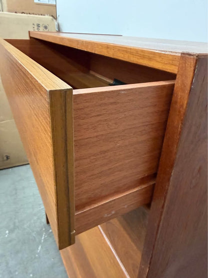 2 Piece Mid-Century Modern Teak Highboy/Low Dresser Set
