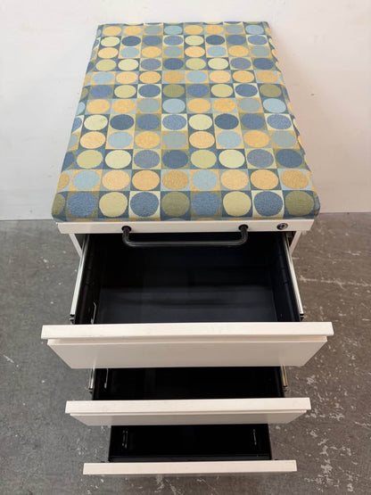 Mobile Pedestal File Cabinet with Seat Cushion