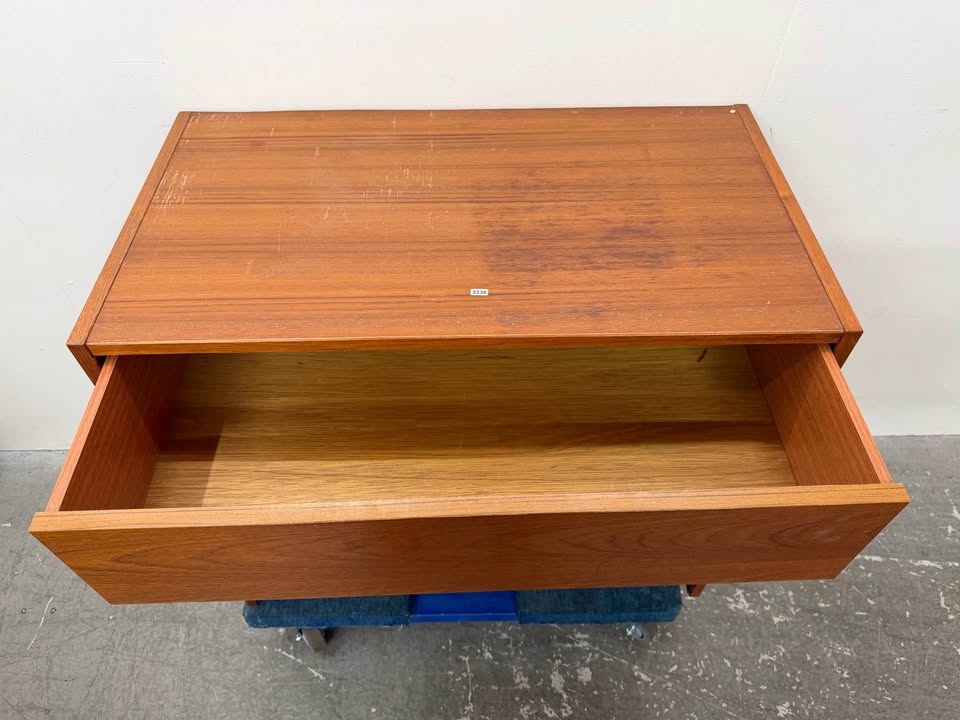 2 Piece Mid-Century Modern Teak Highboy/Low Dresser Set