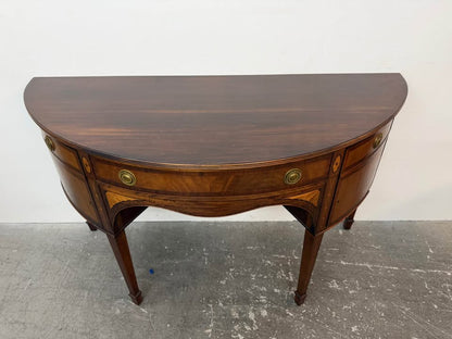 Hepplewhite Style Mahogany Inlaid Demi-Lune Sideboard