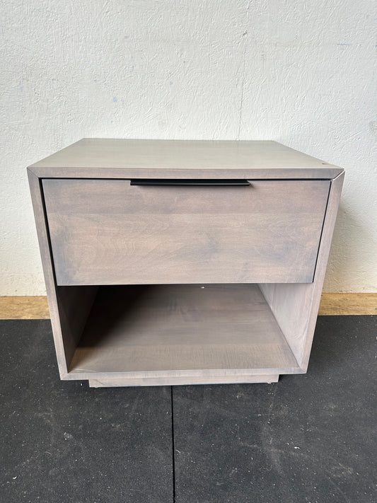 Ash Grey Single Drawer Night Stand Made In USA #0491