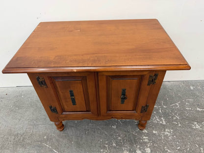 Vintage Wood Two-Door Cabinet #2419