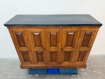 Vintage Henredon Wooden Sideboard with Stone Top #2206