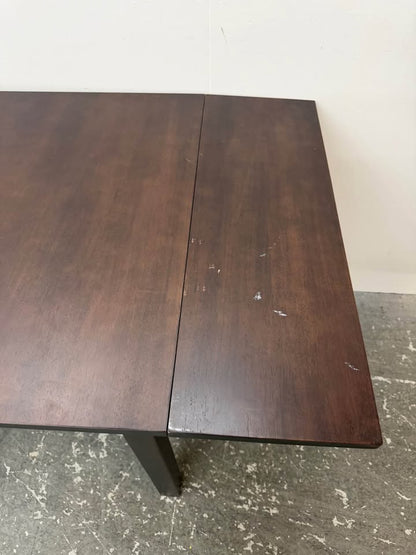 Dark Wood Drop-Leaf Dining Table #2418
