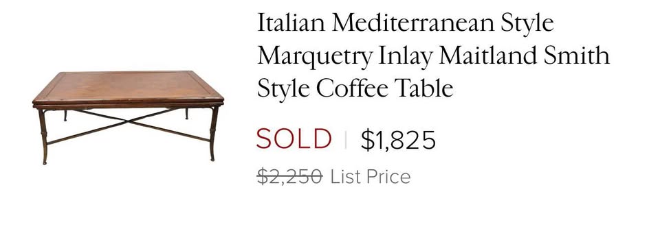 Italian Mediterranean Style Marquetry Inlay Maitland Smith Style Coffee Table #2406