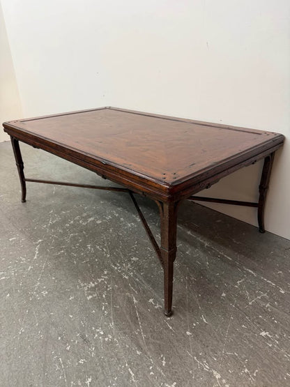 Italian Mediterranean Style Marquetry Inlay Maitland Smith Style Coffee Table #2406