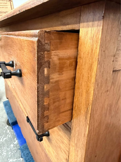 Vintage Oak Two-Drawer Dresser #2344