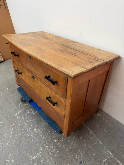 Vintage Oak Two-Drawer Dresser #2344