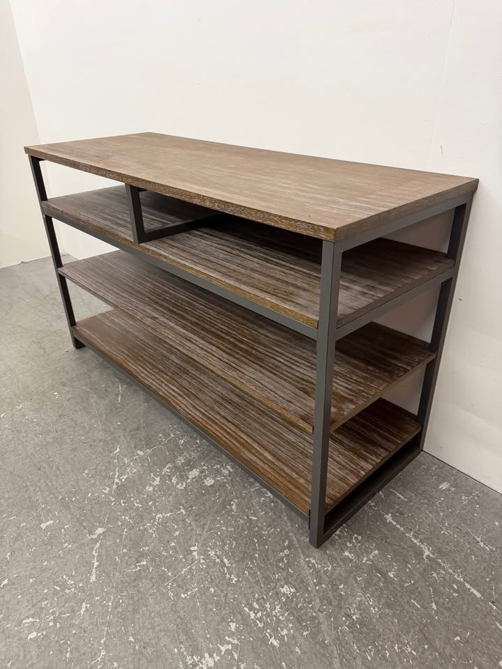 Industrial Wood and Metal Console Table #2432