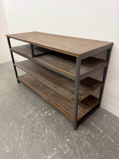 Industrial Wood and Metal Console Table #2432