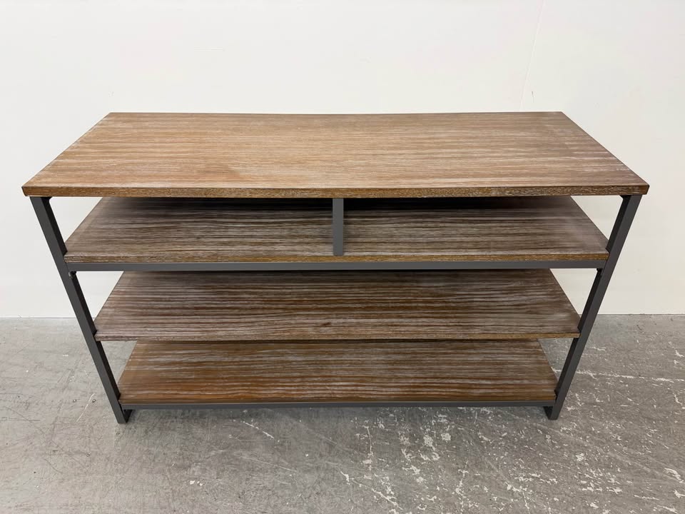 Industrial Wood and Metal Console Table #2432