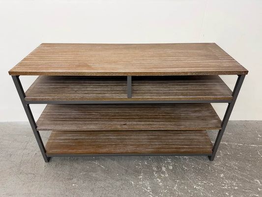 Industrial Wood and Metal Console Table #2432