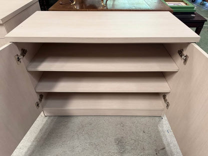 Light Wood Office Desk and Storage Cabinet Set #2356