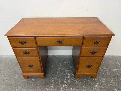 Vintage Wooden Pedestal Desk #2200