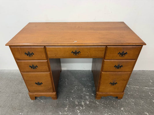 Vintage Wooden Pedestal Desk #2200