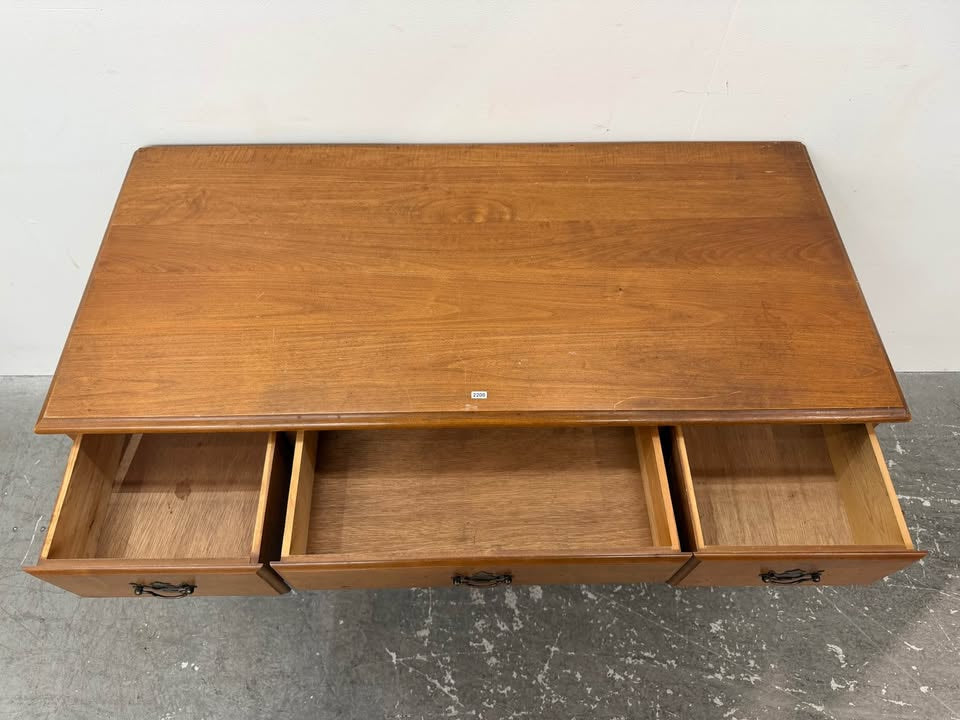Vintage Wooden Pedestal Desk #2200