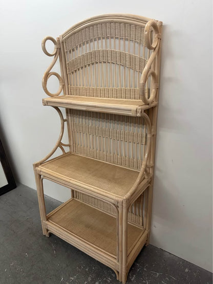Vintage Rattan Baker's Rack #2443