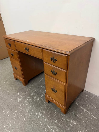 Vintage Wooden Pedestal Desk #2200