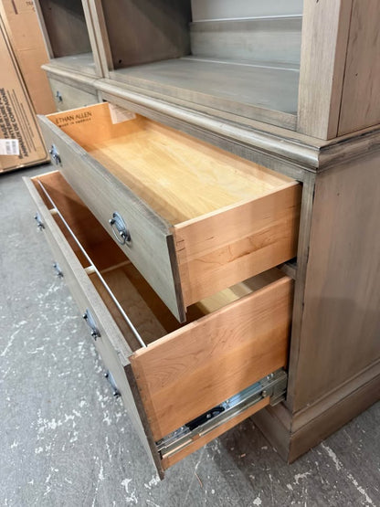 Ethan Allen Villa Double File Bookcases with Drawers #2368