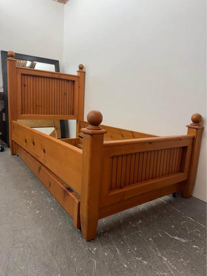Solid Pine Twin Trundle Bed Frame #2448