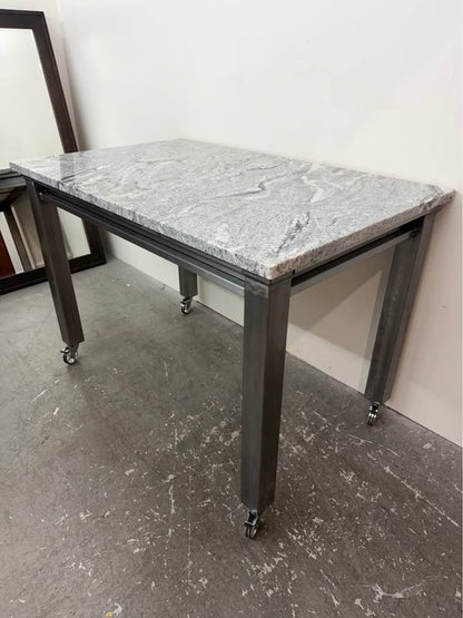 Custom Made Granite Top Industrial Rolling Table #2466