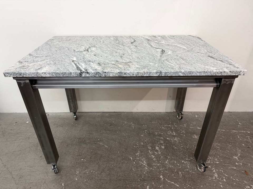 Custom Made Granite Top Industrial Rolling Table #2466