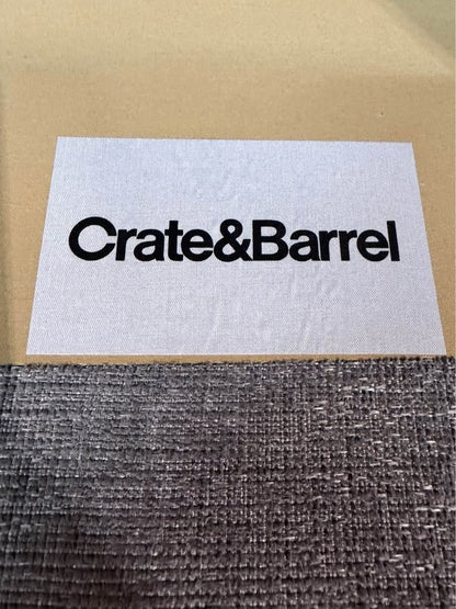 Crate & Barrel Grey Swivel Wide Armchair #2392