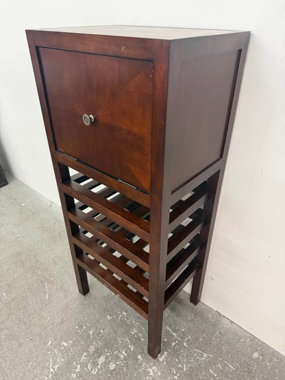 Faux Wood Bar Cabinet with Wine Rack/Mirror #2470