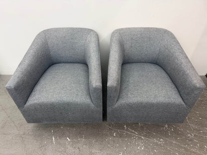 Set of 2 Restoration Hardware Blue 1950s Italian Shelter Arm Swivel #2473