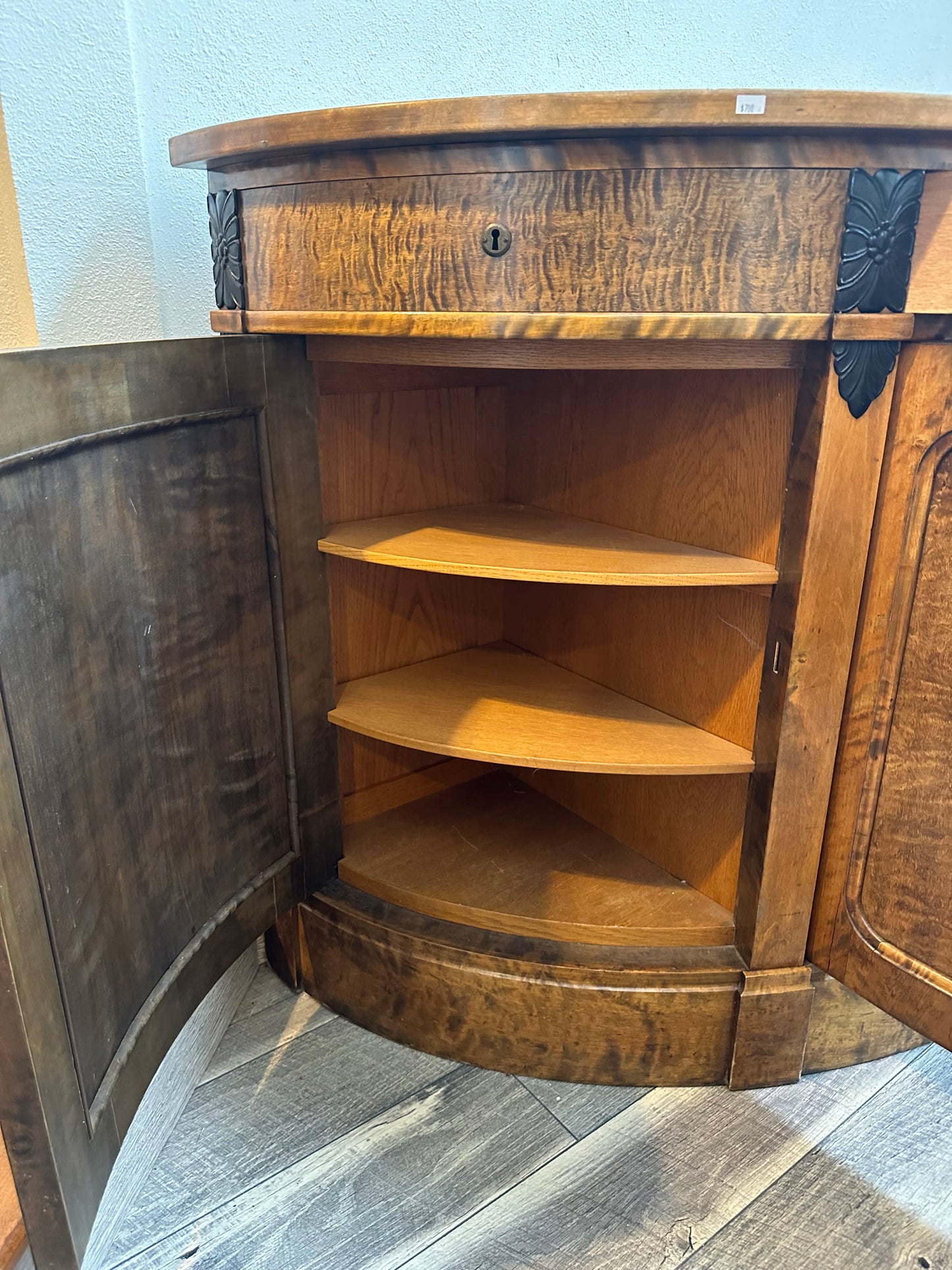 Vintage Solid Wood Buffet Credenza #0770