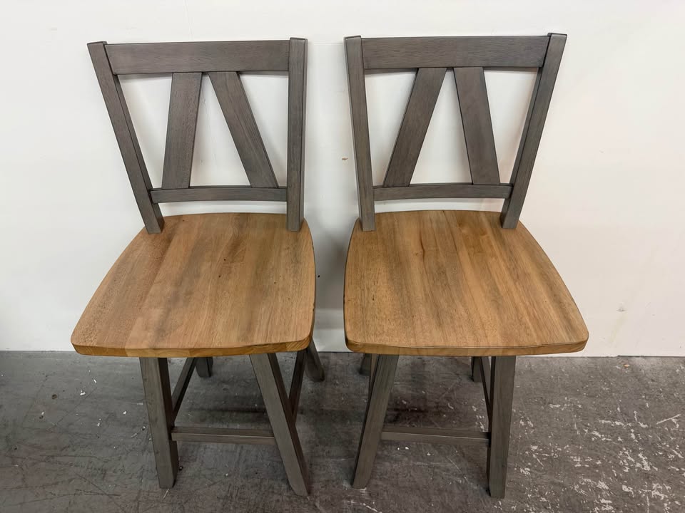 Counter Height Storage Dining Table with Butterfly Leaf and 6 Matching Stools #2484