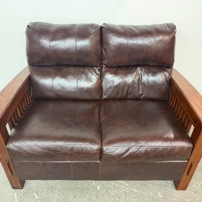 Ashley Mission Style Leather Sofa/Loveseat And Recliner #2490