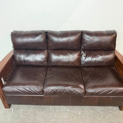 Ashley Mission Style Leather Sofa/Loveseat And Recliner #2490