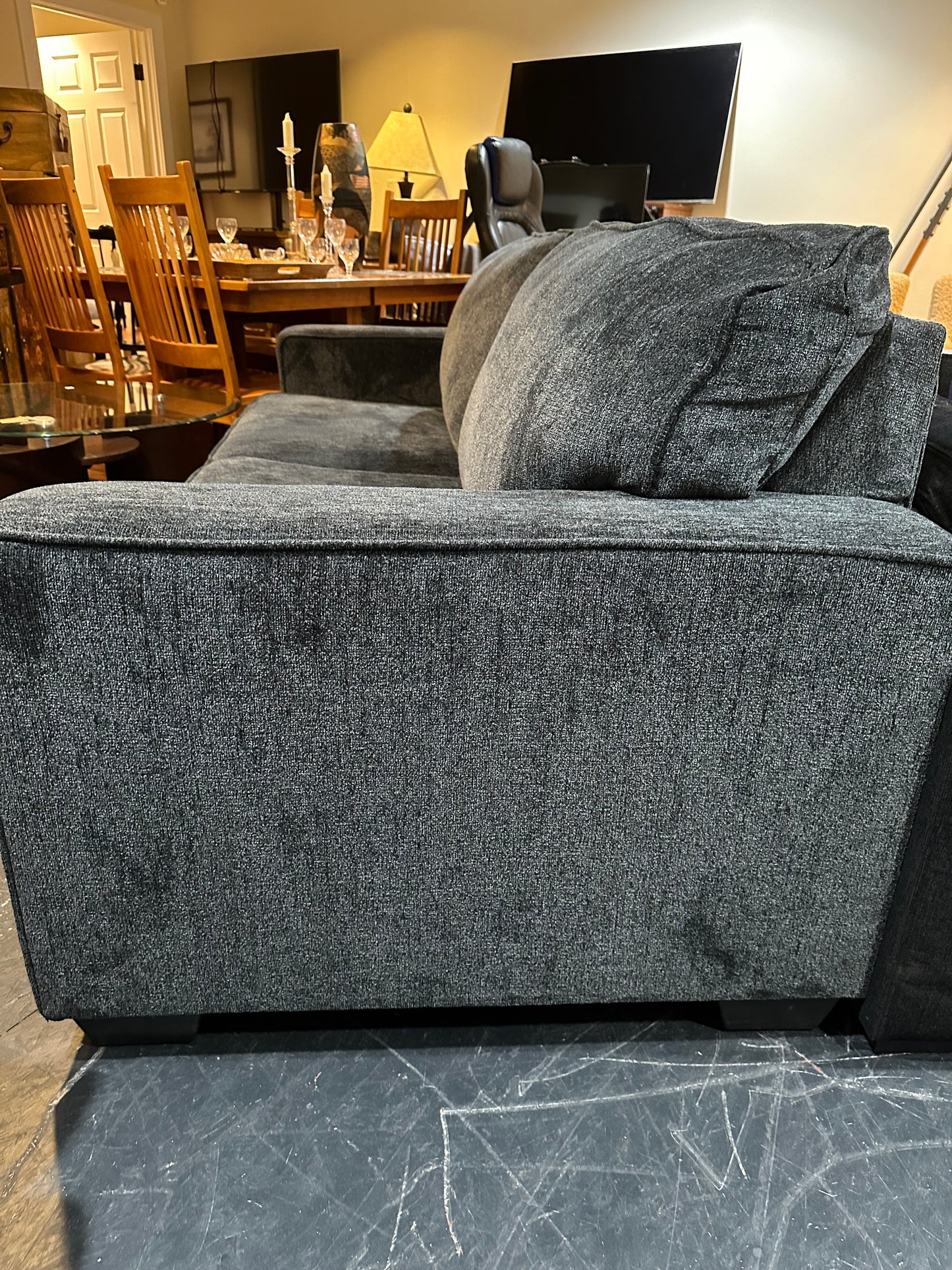 Ashley Furniture Slate Blue Sofa #0731